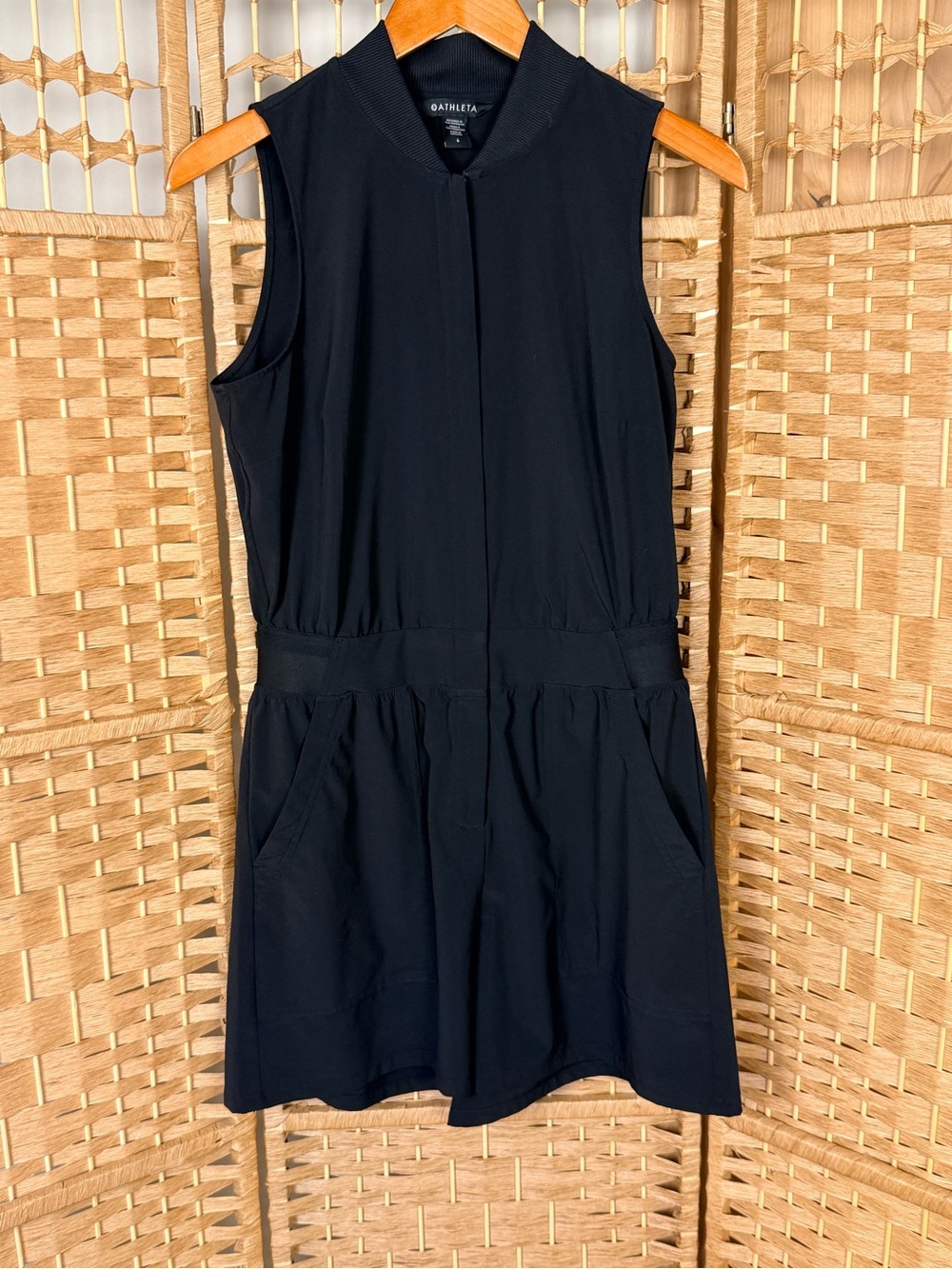 Athleta Brooklyn Utility Romper Black Size 6